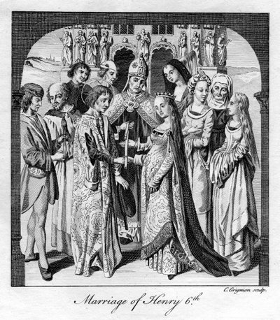 Ślub Henryka VI, 1445, XVIII wiek. autorstwa Charles Grignion