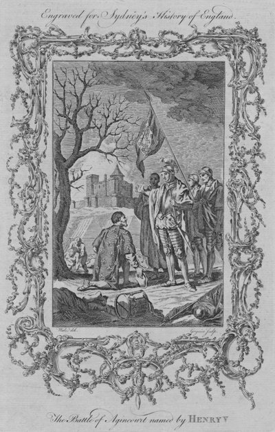 Bitwa pod Agincourt nazwana przez Henryka V, 1773. autorstwa Charles Grignion