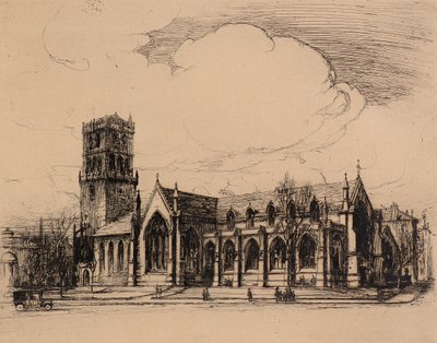 Kościoły miejskie, Dundee (akwaforta) autorstwa Charles Gustav Louis Phillips