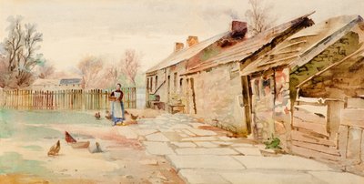 Stare Domki (akwarela) autorstwa Charles Gustav Louis Phillips