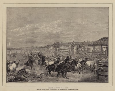 Rzymski targ bydła autorstwa Charles H. Poingdestre