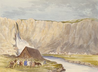 Widok, region polarny (wc i grafit na papierze) autorstwa Charles Hamilton Smith