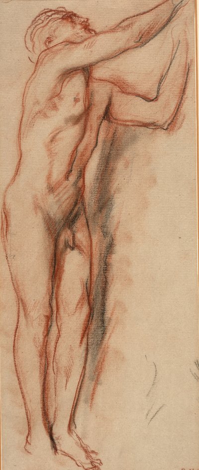 Akt męski (kreda na papierze) autorstwa Charles Haslewood Shannon