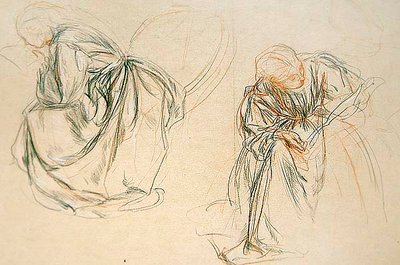 Studia siedzącej kobiety czytającej (papier) autorstwa Charles Haslewood Shannon