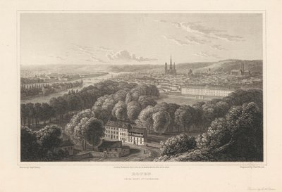Rouen z Mont Sainte Catherine autorstwa Charles Heath