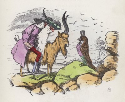 Najbardziej bezczelny ptak (kolorowy grawerunek) autorstwa Charles Henry (after) Bennett