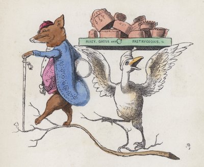 Foxey, Goose & Co, cukiernicy (kolorowy grawerunek) autorstwa Charles Henry (after) Bennett
