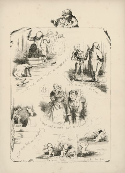 Strona z Przysłów z obrazkami Charlesa H. Bennetta autorstwa Charles Henry (after) Bennett