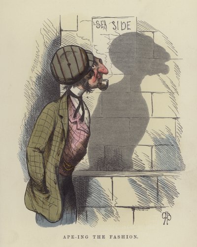 Apeing the fashion (kolorowy grawer) autorstwa Charles Henry Bennett