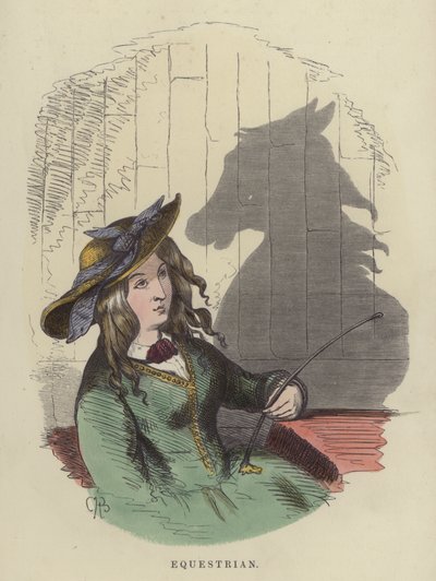 Jeździectwo (kolorowy grawer) autorstwa Charles Henry Bennett