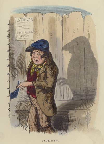 Jack-Daw (kolorowy grawer) autorstwa Charles Henry Bennett