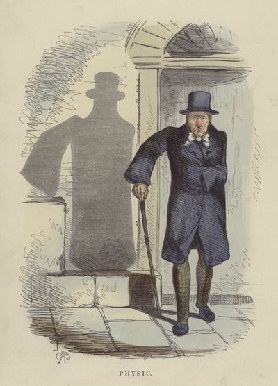 Fizyka (kolorowy grawer) autorstwa Charles Henry Bennett