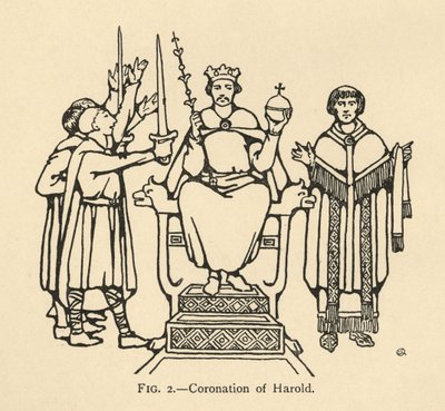 Koronacja Harolda, 1931 autorstwa Charles Henry Bourne Quennell