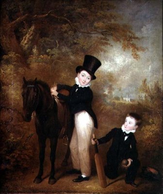 Portret Williama i Charlesa Chadwicków w Burley Lodge autorstwa Charles Henry Schwanfelder