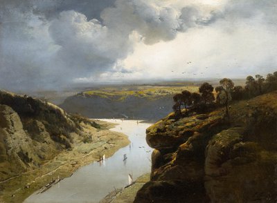 niemiecki: Blick in das Tal der Rhone Widok w dolinie Rodanu autorstwa Charles Hoguet