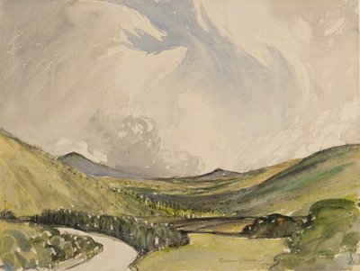 Stormy Morning, Graystoke, Cumbria (wc na papierze) autorstwa Charles John Holmes