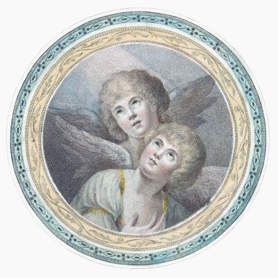Dwa cherubiny. Dwa anioły. autorstwa Charles Howard Hodges