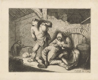 Kobieta odwsza mężczyznę autorstwa Charles Howard Hodges