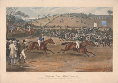 Jeden z czterech zestawów: Leamington Grand Steeple Chase ... 1837. Płyta 4. Marqs of Waterford na Monarch ... autorstwa Charles Hunt
