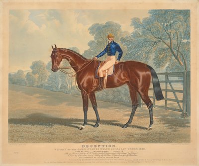 [Rennen]: "Deception", Gewinner der Oaks Stakes in Epsom, 1839, geritten von J. Day autorstwa Charles Hunt
