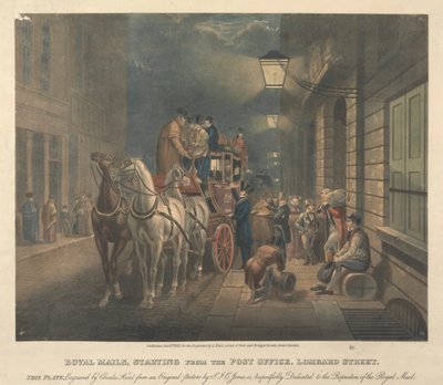 Royal Mails, począwszy od urzędu pocztowego, Lombard Street autorstwa Charles Hunt
