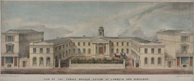Azyl dla dziewcząt Lambeth, założony 1758, ok. 1840 (kolor lito) autorstwa Charles Ingrey