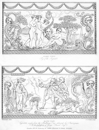 Rzeźbiona zapiekanka z drewna morwy Szekspira, XVIII w., 1840 r. autorstwa Charles J. Smith