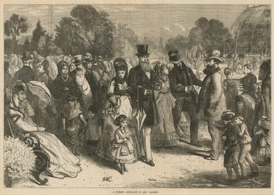 Letnie popołudnie w Kew Gardens w Londynie (grafika) autorstwa Charles J. Staniland
