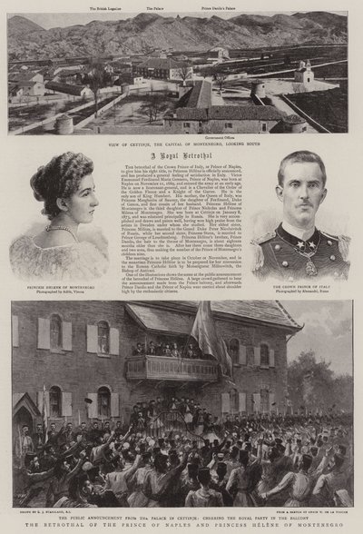 Zaręczyny księcia Neapolu i księżniczki Heleny Czarnogóry autorstwa Charles J. Staniland