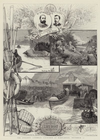 Łódź ratunkowa dla rowerzystów, zwodowana w Hartlepool, 17 grudnia autorstwa Charles J. Staniland