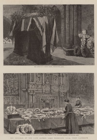 Pogrzeb zmarłego Alfreda Lorda Tennysona, DCL, laureata poety autorstwa Charles J. Staniland