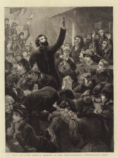 Armia Zbawienia, służba w Kwaterze Głównej, Whitechapel Road autorstwa Charles J. Staniland