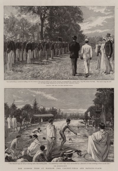 Letni semestr w Harrow, polu do krykieta i kąpielisku autorstwa Charles J. Staniland