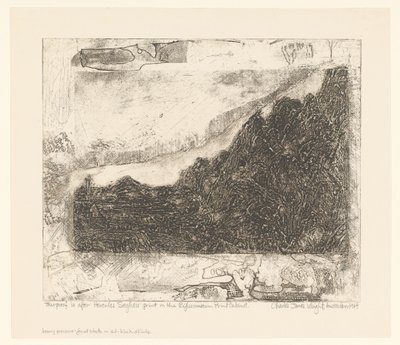 Skalisty krajobraz z drogami i rzeką autorstwa Charles James Wright (signed by artist)