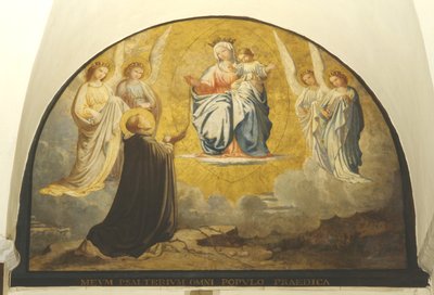 Dziewica dostarczająca różaniec do San Damiano autorstwa Charles Jean Baptiste Besson