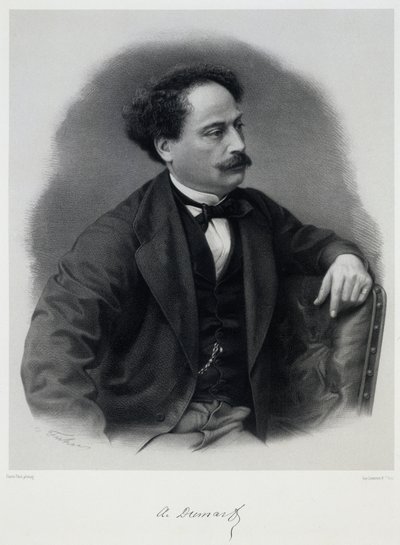 Alexandre Dumas, fils 1824-1895, połowa XIX wieku. autorstwa Charles Jeremie Fuhr