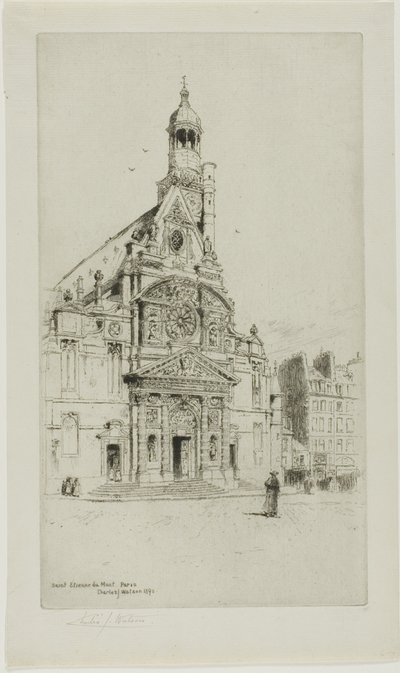St. Etienne du Mont, Paryż autorstwa Charles John Watson