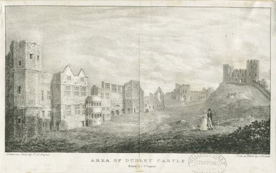 Zamek Dudley - Twierdza: litografia, bd [ok. 1825] autorstwa Charles Joseph Hullmandel