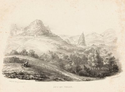 Puy en Velay (litografia) autorstwa Charles Joseph Hullmandel