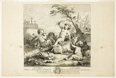 Jesień, płyta trzecia z Czterech pór roku autorstwa Charles Joseph Natoire
