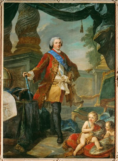 Ludwik Francuski, Delfin, syn Ludwika XV ... (obraz na płótnie) autorstwa Charles Joseph Natoire