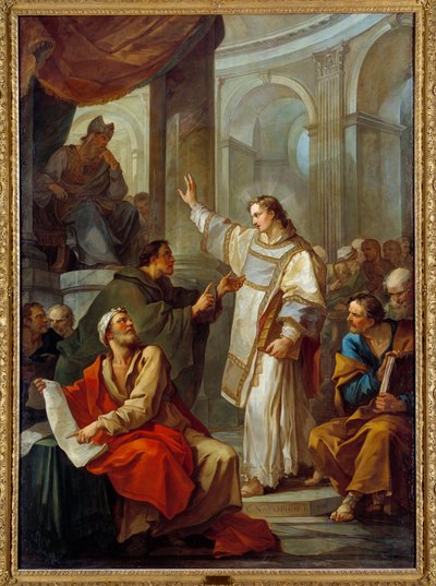 Przepowiednia Saint Etienne (Stephane) Obraz Charlesa Josepha Natoire (Charles-Joseph Natoire) autorstwa Charles Joseph Natoire