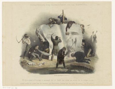 cenzor op kpina Parafraza bohaterów La Bruyère (tytuł na przedmiocie) autorstwa Charles Joseph Traviès
