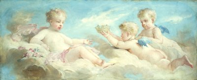 Putti igraszki w chmurach autorstwa Charles Joshua Chaplin