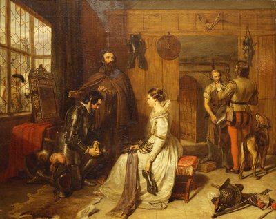 Błogosławieństwo pożegnalne - "Mów szczerze o swoim rycerstwie i swojej przysięgi", autorstwa Charles Landseer