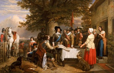 Wigilia bitwy pod Edge Hill, 1642, 1845 autorstwa Charles Landseer