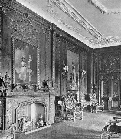 Knowsley Hall: dębowy salon autorstwa Charles Latham