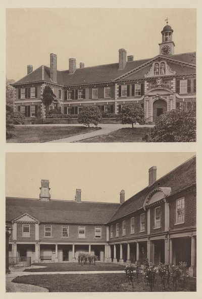 Morden College, Blackheath, Kent, wejście i część dziedzińca autorstwa Charles Latham