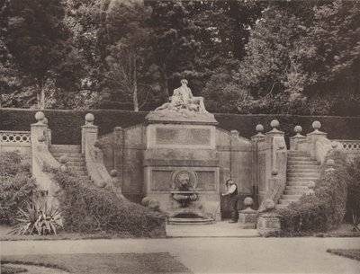 Mural fontanna w ogrodzie w Bowood, Wilts autorstwa Charles Latham