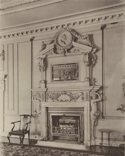Stoke Hall, Derbyshire, Salonowe Piece Kominowe autorstwa Charles Latham